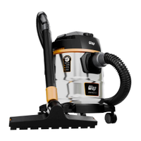 Aspirador de Pó e Água Wap GTW 1600W 12L com Função Sopra Folhas Inox/Preto/Amarelo - 220V