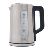 Chaleira Elétrica Black+Decker KEPG Gourmand Gris 1,7L Seletor de Temperatura LED Azul Inox - 220V