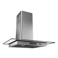 Coifa Vidro Reto Parede Inox 75cm-5 Bocas Terim - 220V