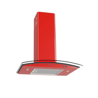 Coifa Fogatti de Parede Clean Vidro Curvo Vermelha 60cm - 220V