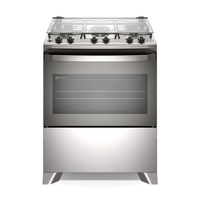 Fogão 5 bocas Electrolux Cinza Efficient Mesa Inox, PerfectCook e VaporBake® (FE5IG) - Bivolt