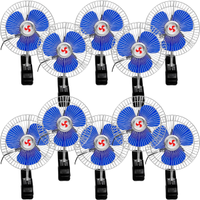 Kit 10 Mini Ventilador Veicular Carro Ônibus Caminhão 15cm