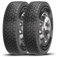 Kit 2 Pneu Aro 22.5 295/80R22.5 Prometeon by Pirelli R02 Proway Drive 152/148M TL