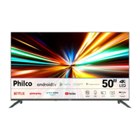 Smart TV 50 4K LED Philco P50EAA UHD Android TV Chromecast Borda Infinita