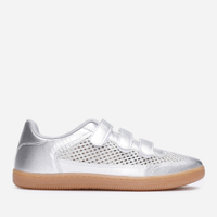 Tênis casual com recortes e velcro ace prateado