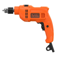 Furadeira de Impacto Black+Decker BED710550 3/8" 550W Empunhadura Ergonômica Gatilho Anatômico Laranja e Preta - 110V