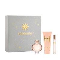 Kit perfume feminino rabanne olympéa eau de parfum 10ml e 50ml creme corporal 100ml