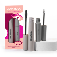 Kit boca rosa máscara de cílios efeito volume e máscara para sobrancelha
