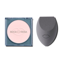 Kit boca rosa esponja e pó translúcido jujuba