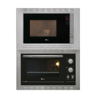 Kit Forno Elétrico 44L E Micro-Ondas Com 8 Funções De Embutir em Aço Inox Fischer 220 V