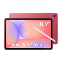 Tablet Samsung Galaxy Tab S10 Lite WiFi, 128GB, 6GB RAM, Tela 10.9", S Pen e Capa Smartbook Cover Inclusas - Vermelho - Tablet Samsung Galaxy Tab S10