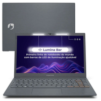 Notebook Positivo Vision C14 Lumina BAR Intel Celeron DUAL CORE 4GB 256 GB eMMC Tela 14 HD Linux - Notebook Positivo Vision C14 com Intel Celeron, 4GB