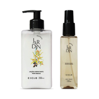 Kit feminino estojo ciclo jardin baunilha body splash 120ml e hidratante 250ml