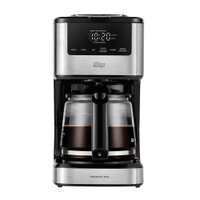 Cafeteira Elétrica Digital Wap Aroma WCD 1500 com capacidade de até 38 Xícaras Inox/Preto - 220V