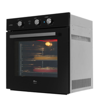 Forno A Gás De Embutir Fischer Infinity 78L Com Grill Preto - Forno a Gás de Embutir