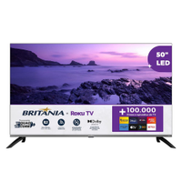 Smart TV 50 4K UHD Britânia B50CRA Roku TV HDR10 Dolby Audio Space Gray