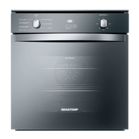 Forno De Embutir Elétrico Brastemp 84 Litros Cor Inox Espelhado Com Convecção E Timer Touch - Boc84ar 220V