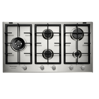 Cooktop 5 Bocas Brastemp Gourmand Inox Com Duplachama E Trempe Com Ferro Fundido - Bdk90dr 220V