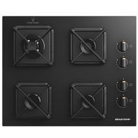 Cooktop Brastemp 4 Bocas A Gás, Grades De Ferro Fundido E Chamas Especiais - Bds62ae Bivolt