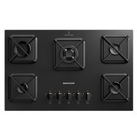 Cooktop Brastemp 5 Bocas A Gás, Grades De Ferro Fundido E Chamas Especiais - Bds75ae Bivolt