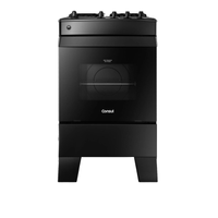 Fogão 4 Bocas Preto Consul Com Mesa Esmaltada - Cfo4zae Bivolt