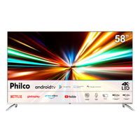 Smart TV LED 58 4K Philco Ultra HD PTV58G7PAGCSBL Android TV, Dolby Audio e Processador Quad-Core, USB, Wi-Fi e Controle com Comando de Voz