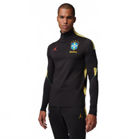 Camiseta Brasil Jordan Manga Longa Strike Drill 2026 Treino Masculina