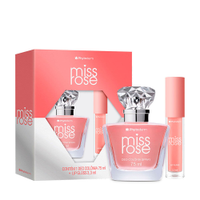 Kit feminino phytoderm miss rose deo colônia 75ml e lip gloss labial