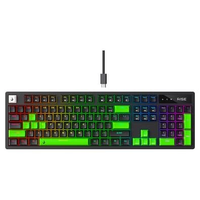 Teclado Mecânico Gamer 2 em 1 Rise Mode GM2 Full Black and Green, RGB, Switch Outemu Red, USB-C, Preto - RM-TCM-GM2F-BRED