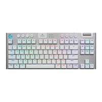 Teclado Mecânico Gamer Sem Fio Logitech G915 X Lightspeed, Design TKL RGB Lightsync, USB ou Bluetooth e Switch GL Tactile, Branco - 920-012732