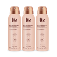 Combo Liz: Desodorante Antitranspirante Aerossol 75g (3 unidades)