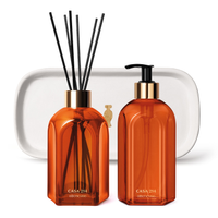 Combo Casa 214 Vanilla Sublime: Sabonete Líquido 400ml + Difusor de Ambiente com Varetas 250ml + Bandeja de Lavabo