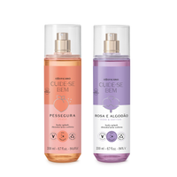 Combo Body Splash Cuide-se Bem: Pessegura 200ml + Rosa e Algodão 200ml