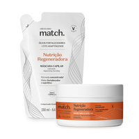 Combo Match Nutrição Regeneradora: Máscara Capilar 250g + Refil 250ml