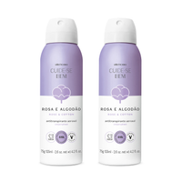 Combo Desodorante Antitranspirante Aerosol Cuide-se Bem Rosa e Algodão 75g/125ml (2 itens)