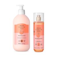 Combo Cuide-se Bem Pessegura : Body Splash 200ml + Loção Corporal 400ml