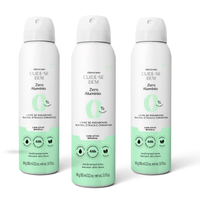 Combo Antitranspirante Aerosol Cuide-se Bem Zero Alumínio 150ml (3 unidades)