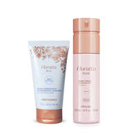 Combo Floratta: Body Spray Rose 100ml + Creme Corporal Blue 75g