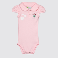Body Polo Fluminense Infantil Rosa