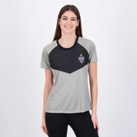 Camisa Atlético Mineiro Skylab Feminina Cinza e Preta