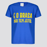 Camisa Brasil é o Brasa Infantil Azul