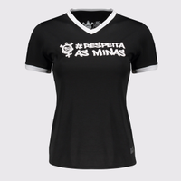 Camisa Corinthians Respeita as Minas Feminina Preta