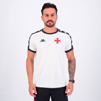 Camisa Kappa Vasco Supporter Culture Branco e Preto