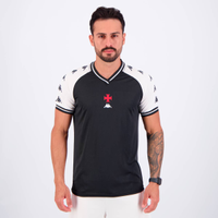 Camisa Kappa Vasco Supporter Honor Preto e Branco