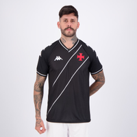 Camisa Kappa Vasco Supporter Tradition Preto
