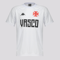 Camisa Kappa Vasco Supporter Type Infantil Branca