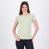 Camisa New Balance Sport Essentials Feminina Verde e Cinza