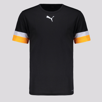 Camisa Puma Individualrise Preta e Laranja