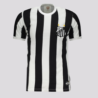 Camisa Santos 1984 II Listrada Preta e Branca