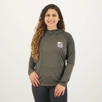 Camisa Santos Utter Feminina Manga Longa Chumbo